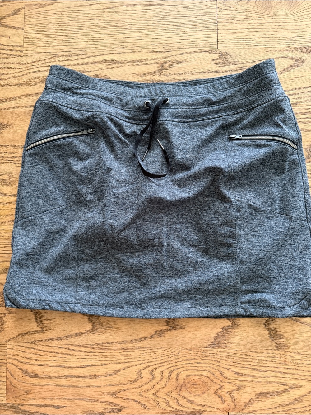 Tangerine Gray Athletic Drawstring Skirt